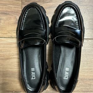 Black loafers